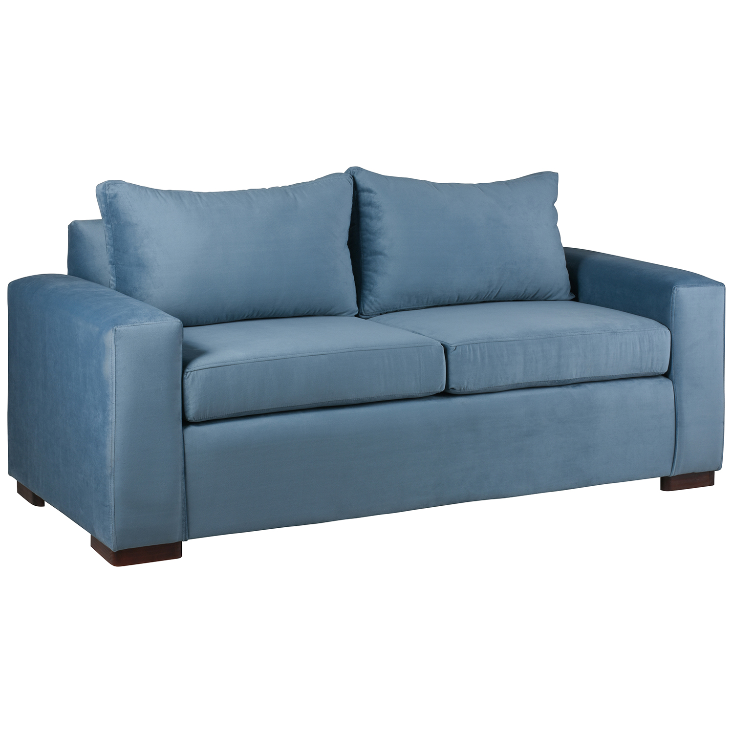 SOFÁ MUEBLES AMÉRICA NEO 3 CUERPOS FELPA AZUL PETROLEO - 2
