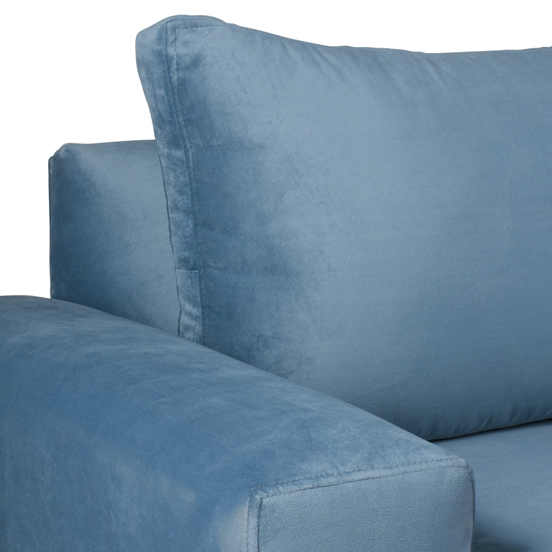 SOFÁ MUEBLES AMÉRICA NEO 3 CUERPOS FELPA AZUL PETROLEO - 3