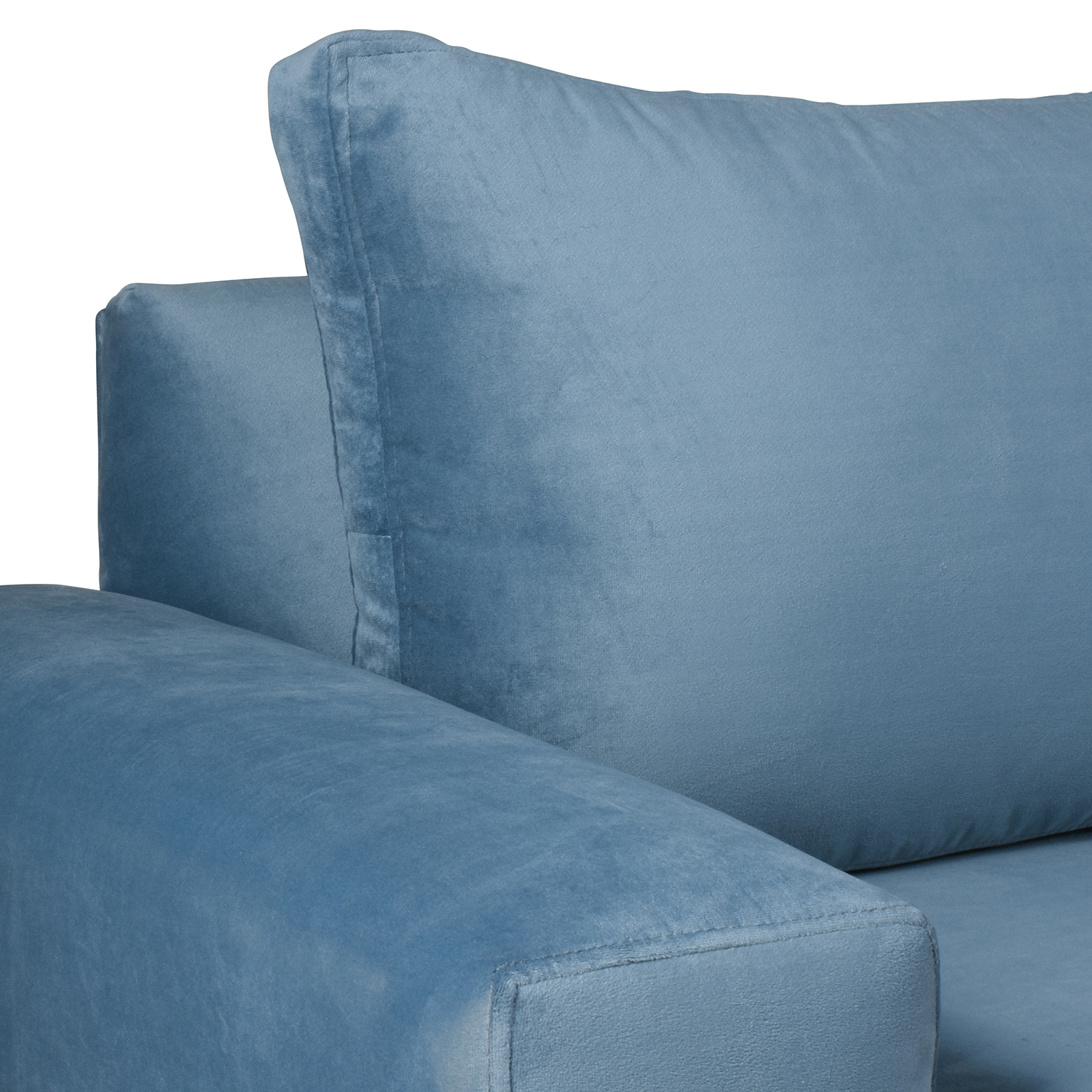 SOFÁ MUEBLES AMÉRICA NEO 3 CUERPOS FELPA AZUL PETROLEO - 3