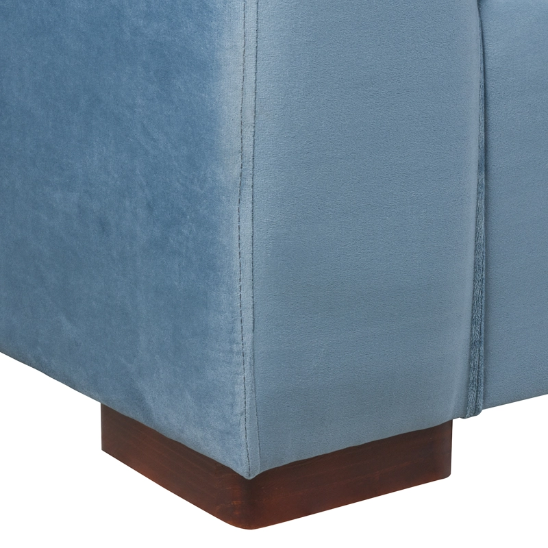 SOFÁ MUEBLES AMÉRICA NEO 3 CUERPOS FELPA AZUL PETROLEO - 4