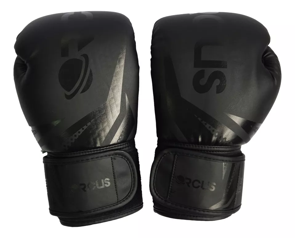 GUANTES DE BOXEO MUAY THAY CUERO PU ORCUS BLACK 10 A 14 OZ - 1
