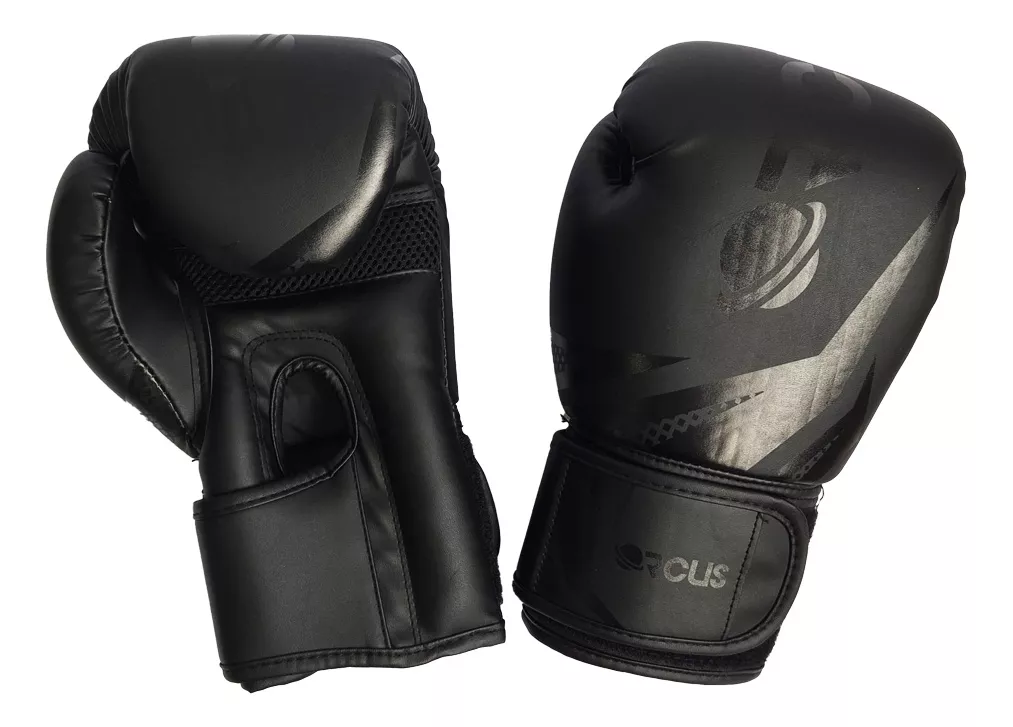 GUANTES DE BOXEO MUAY THAY CUERO PU ORCUS BLACK 10 A 14 OZ - 3