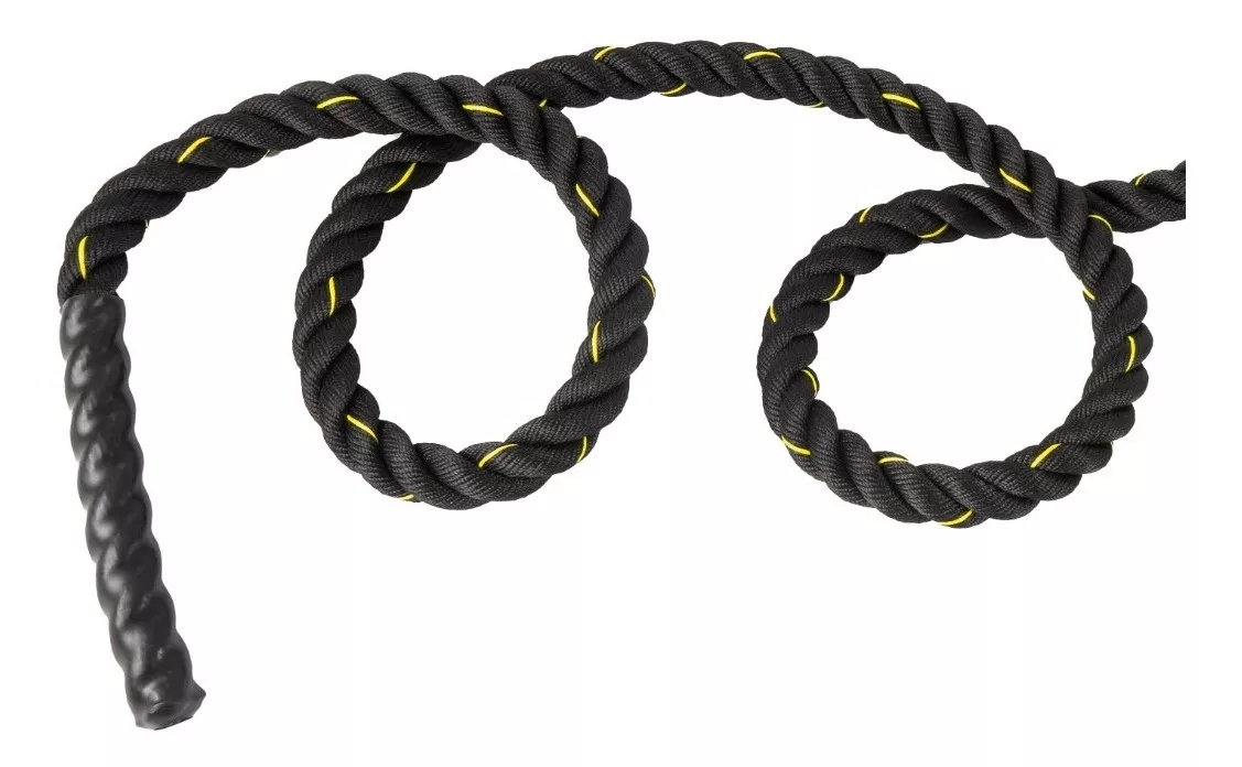 CUERDA FUNCIONAL BATTLE ROPE NEGRA CROSSFIT 38MM X 9MT X 8KG - 4