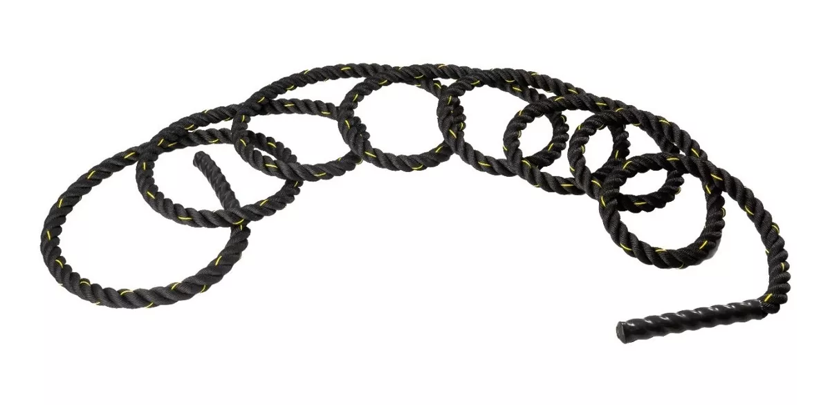 CUERDA FUNCIONAL BATTLE ROPE NEGRA CROSSFIT 38MM X 9MT X 8KG - 5