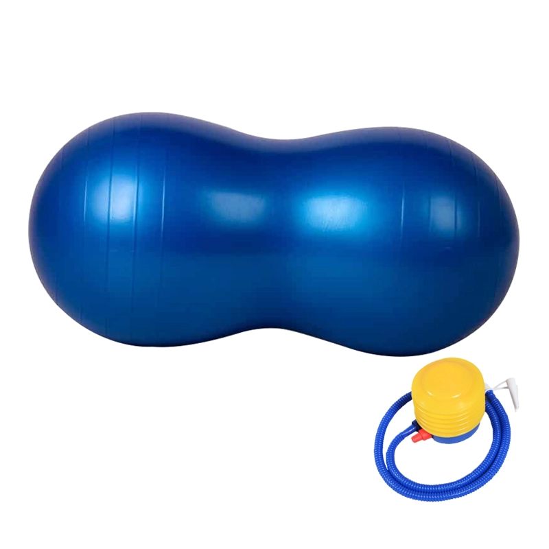 PELOTA OVALADA PILATES MANÍ 90X45CM AZUL YOGA REHABILITACIÓN ORCUS - 3