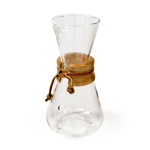 CAFETERA DE VIDRIO CHEMEX 3 TAZAS MANGO MADERA 400 ML - 4