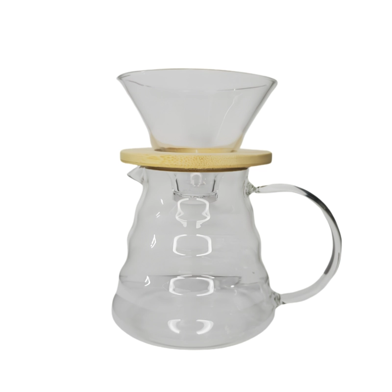 SET CAFETERA V60 600ML 4 TAZAS DRIPPER DECANTADOR - 1