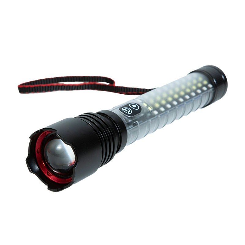 LINTERNA TACTICA ALUMINIO 600 METROS RECARGABLE PARA EMERGENCIAS - 2