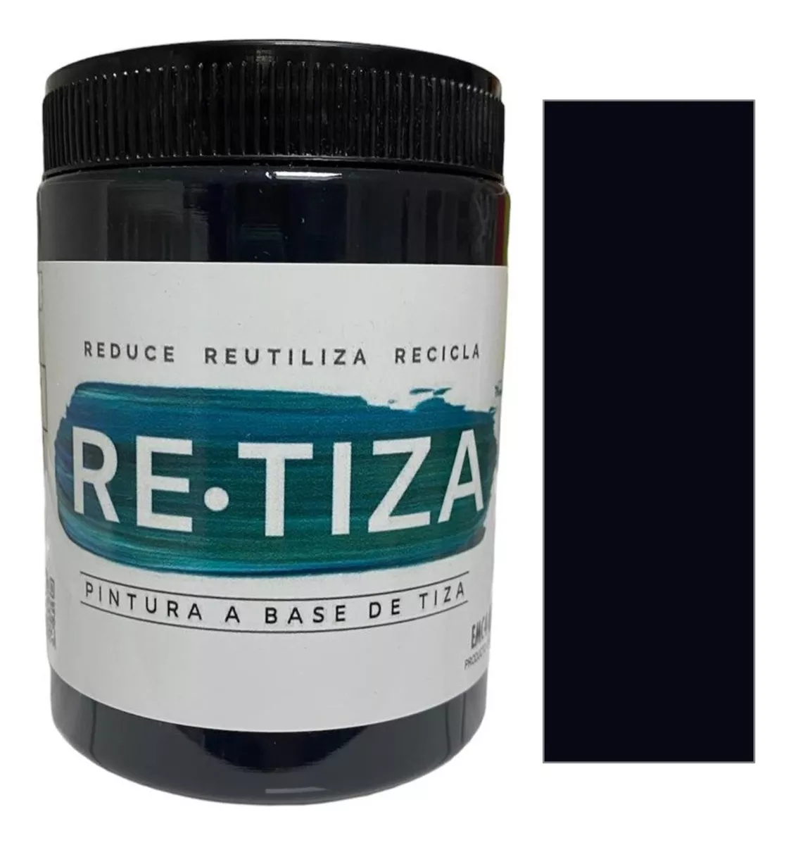 NEGRO 1 KILO. PINTURA TIZA AL AGUA DECORATIVA MATE - 1