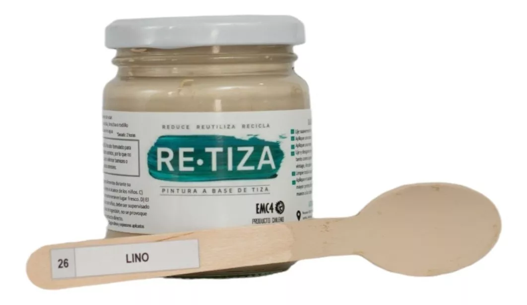 LINO 250 GRS. PINTURA TIZA AL AGUA DECORATIVA MATE - 2