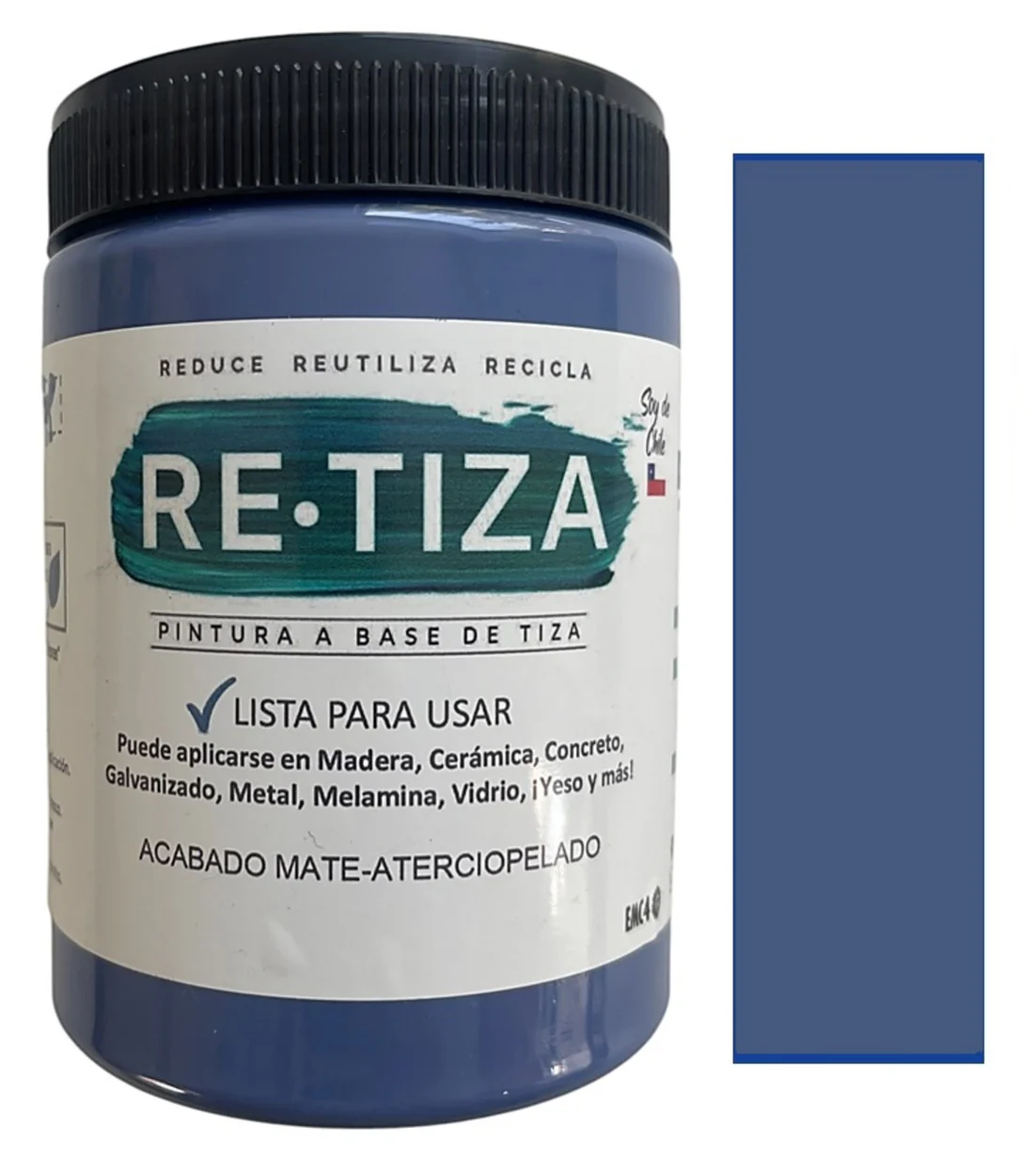 AZUL COUNTRY 1 KILO. PINTURA TIZA AL AGUA DECORATIVA MATE - 1