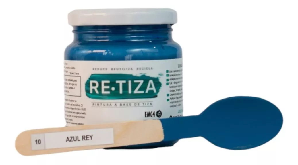 AZUL REY 250 GRS. PINTURA TIZA AL AGUA DECORATIVA - 2