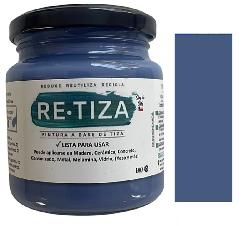 AZUL COUNTRY 250 GRS. PINTURA TIZA AL AGUA DECORATIVA MATE - 1