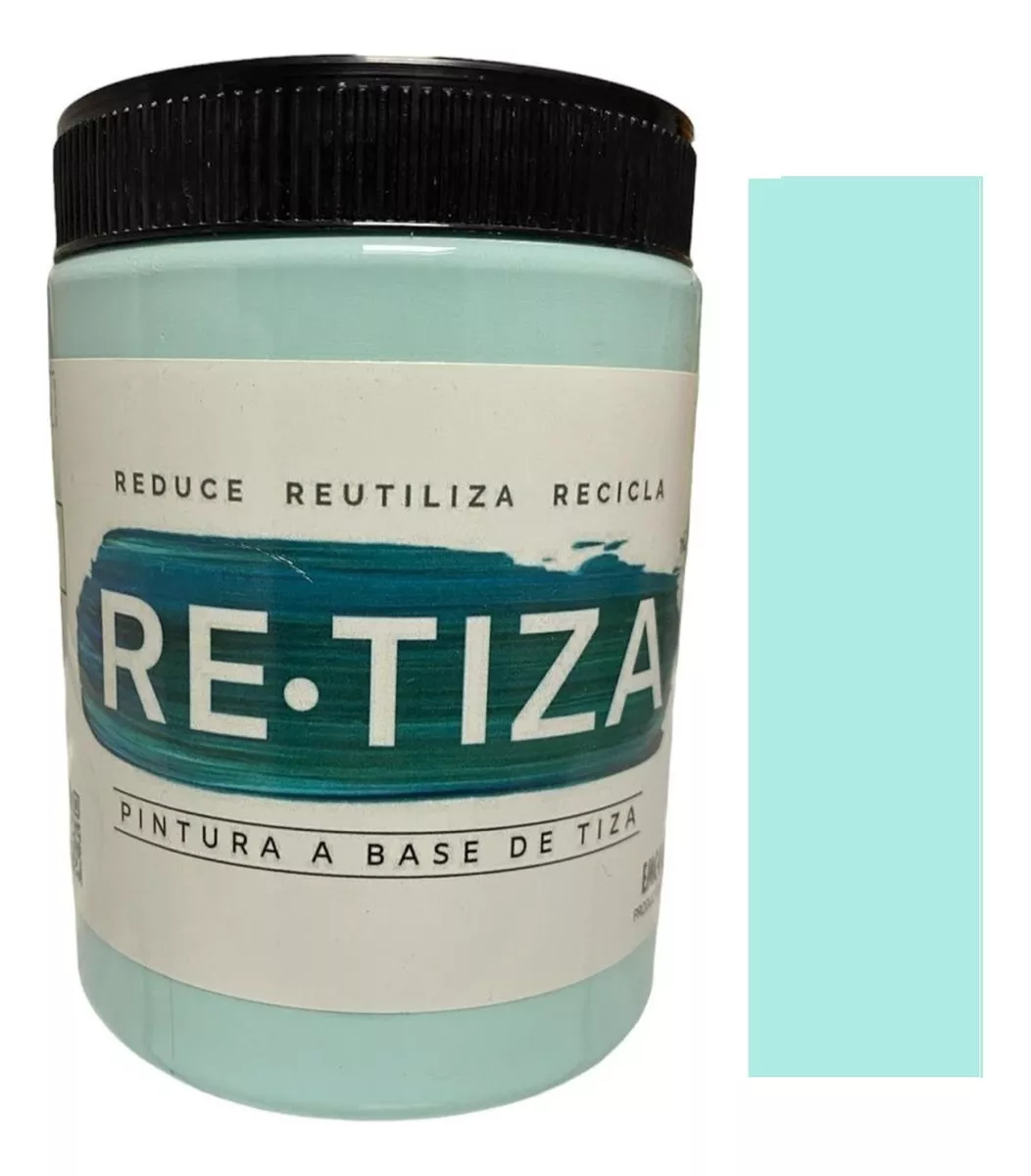 VERDE MENTA 1 KILO. PINTURA TIZA AL AGUA DECORATIVA - 1