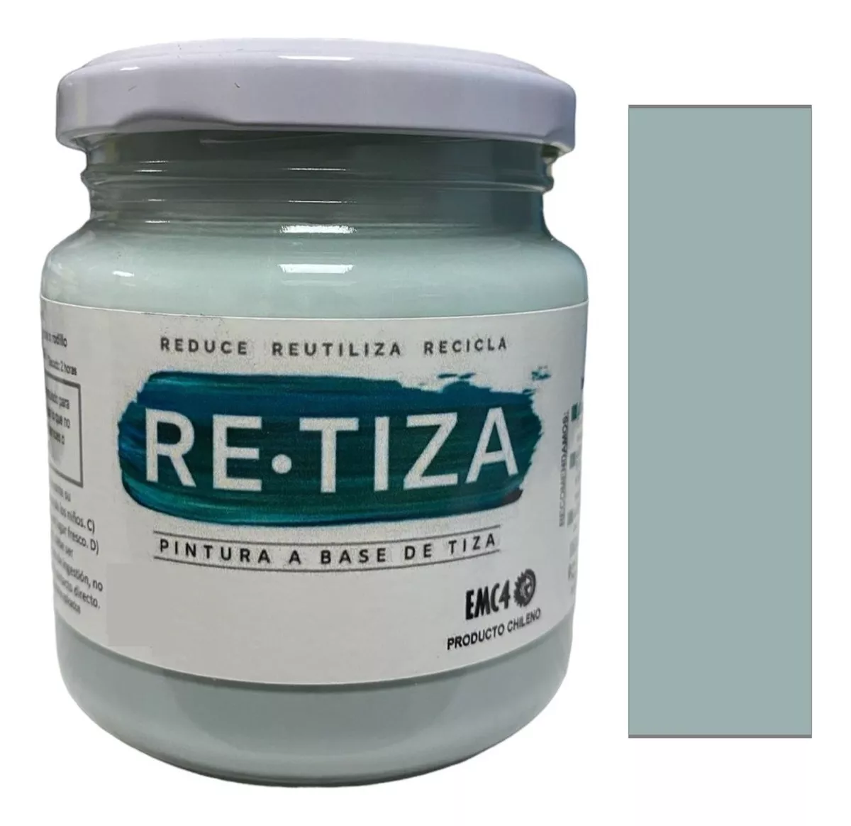 VERDE AQUA 250 GRS. PINTURA TIZA AL AGUA DECORATIVA MATE - 1