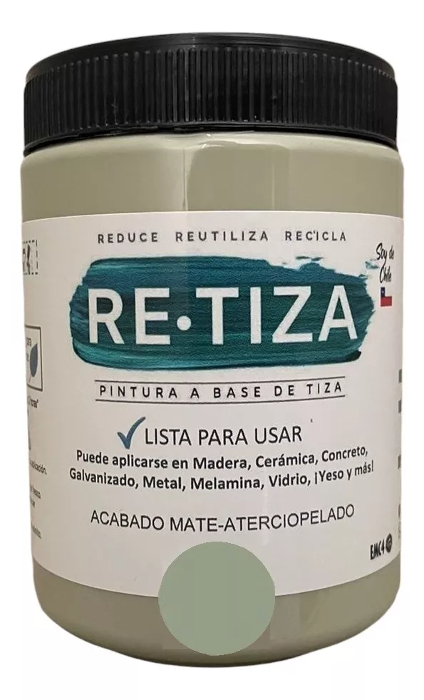 VERDE PISTACHO-OLIVA 1 KILO. PINTURA TIZA VINTAGE AL AGUA - 1