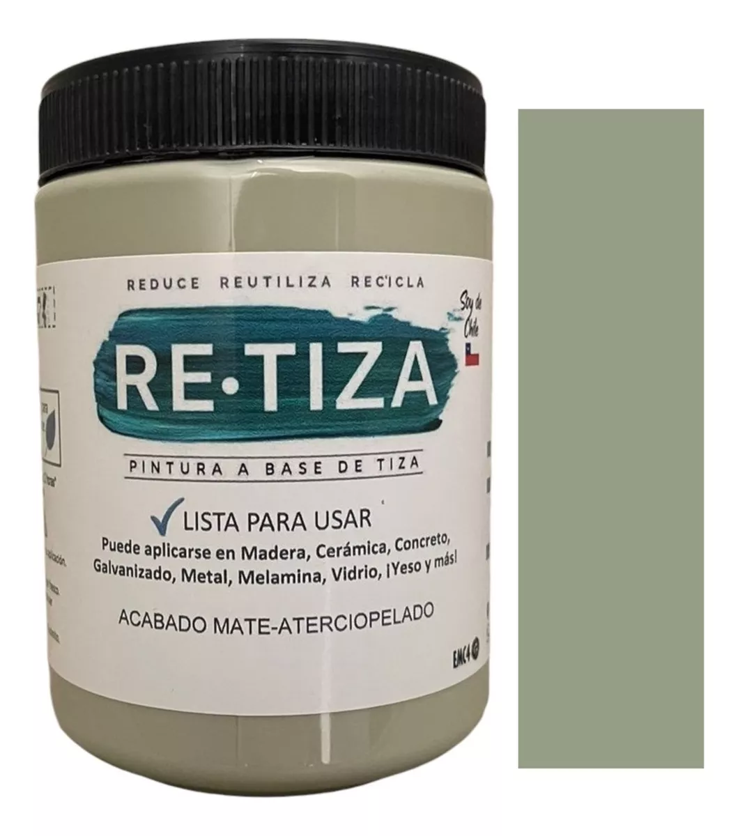 VERDE PISTACHO-OLIVA 1 KILO. PINTURA TIZA VINTAGE AL AGUA - 2