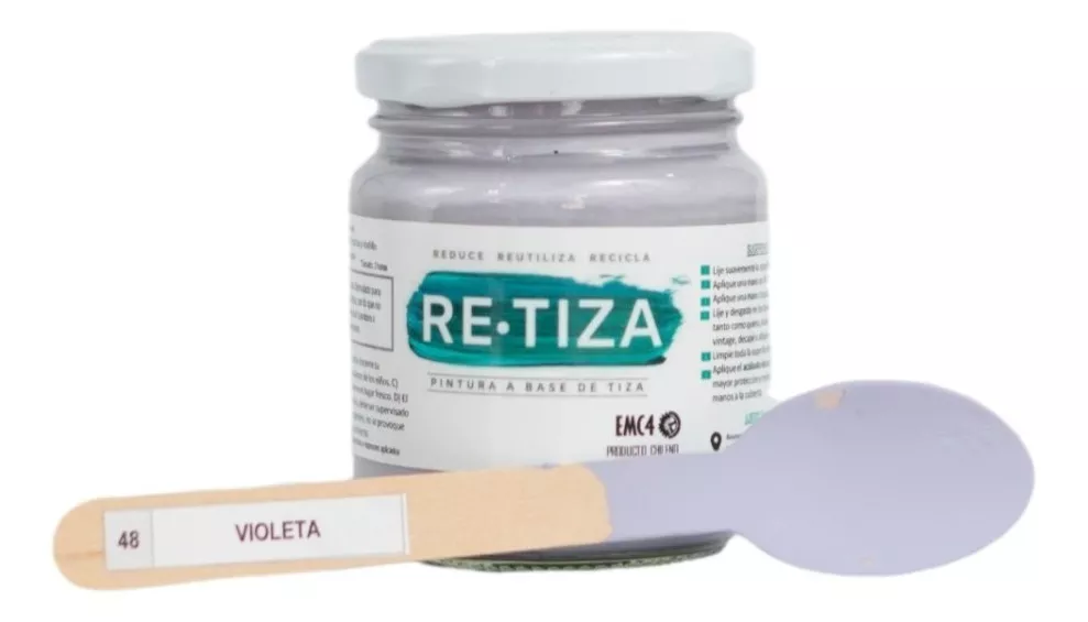 VIOLETA 250 GRS. PINTURA TIZA AL AGUA DECORATIVA MATE - 2