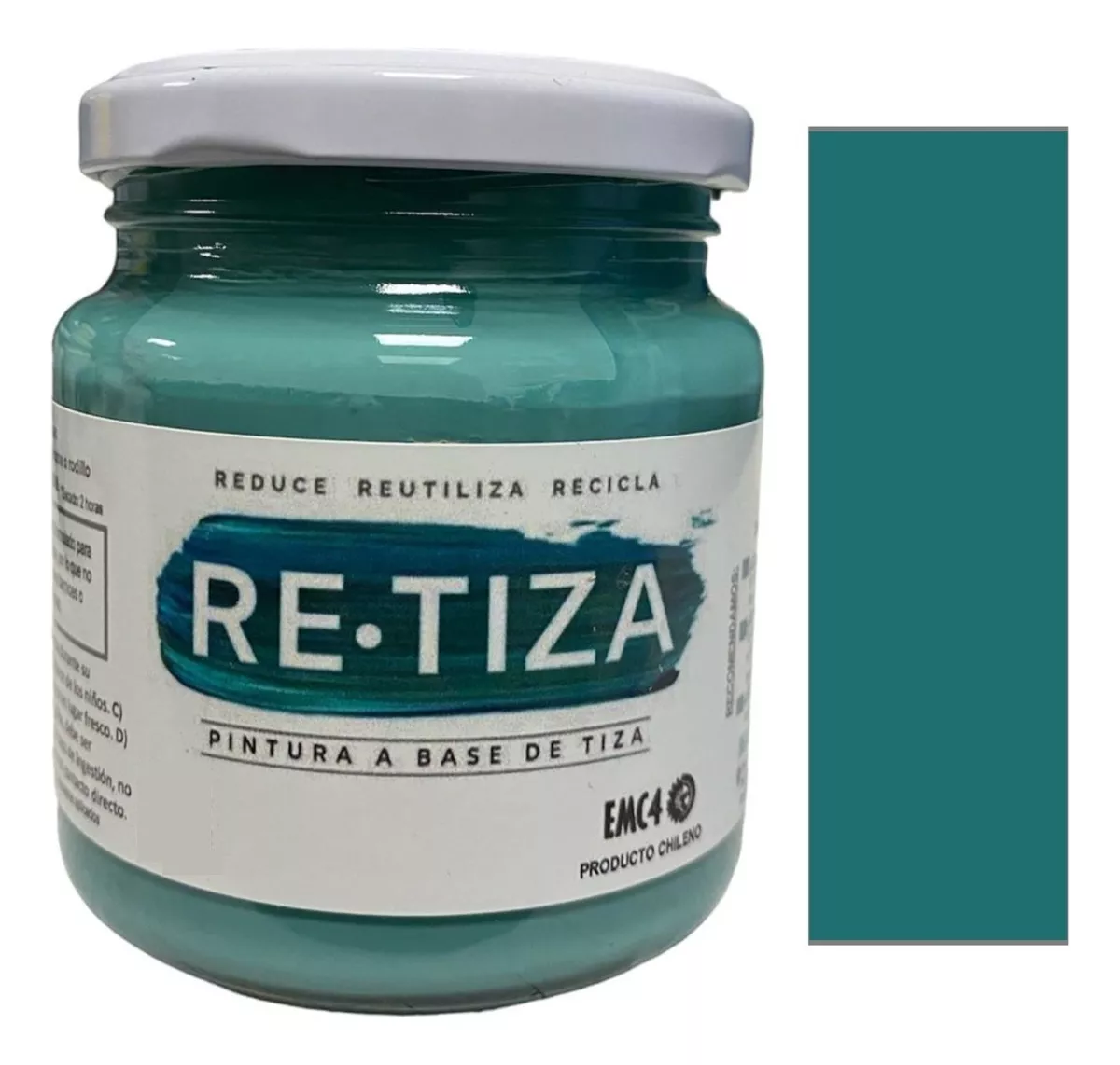 VERDE ESMERALDA 250 GRS. PINTURA TIZA AL AGUA DECORATIVA. - 1