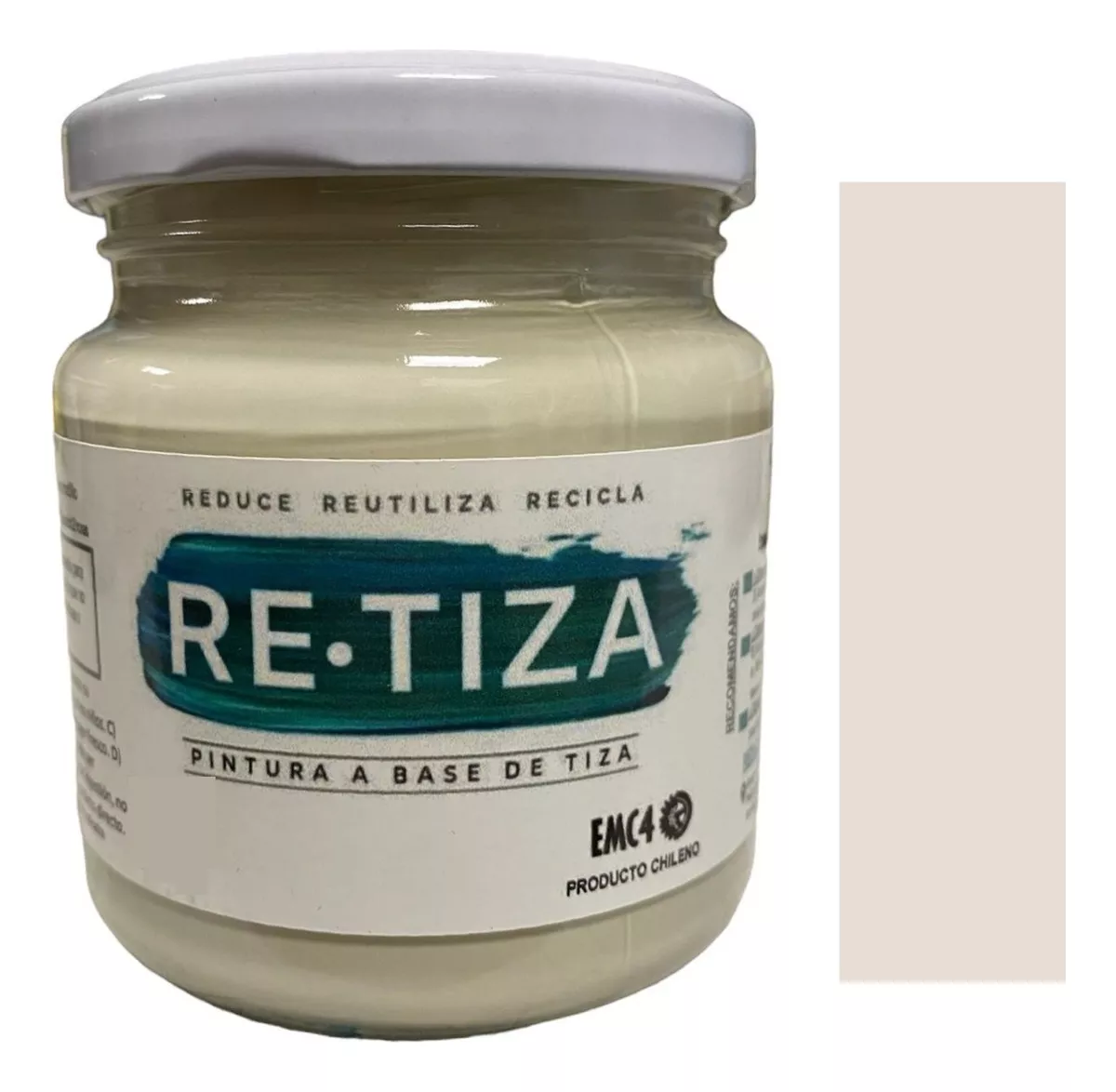 CRUDO 250 GRS. PINTURA TIZA AL AGUA DECORATIVA MATE - 1