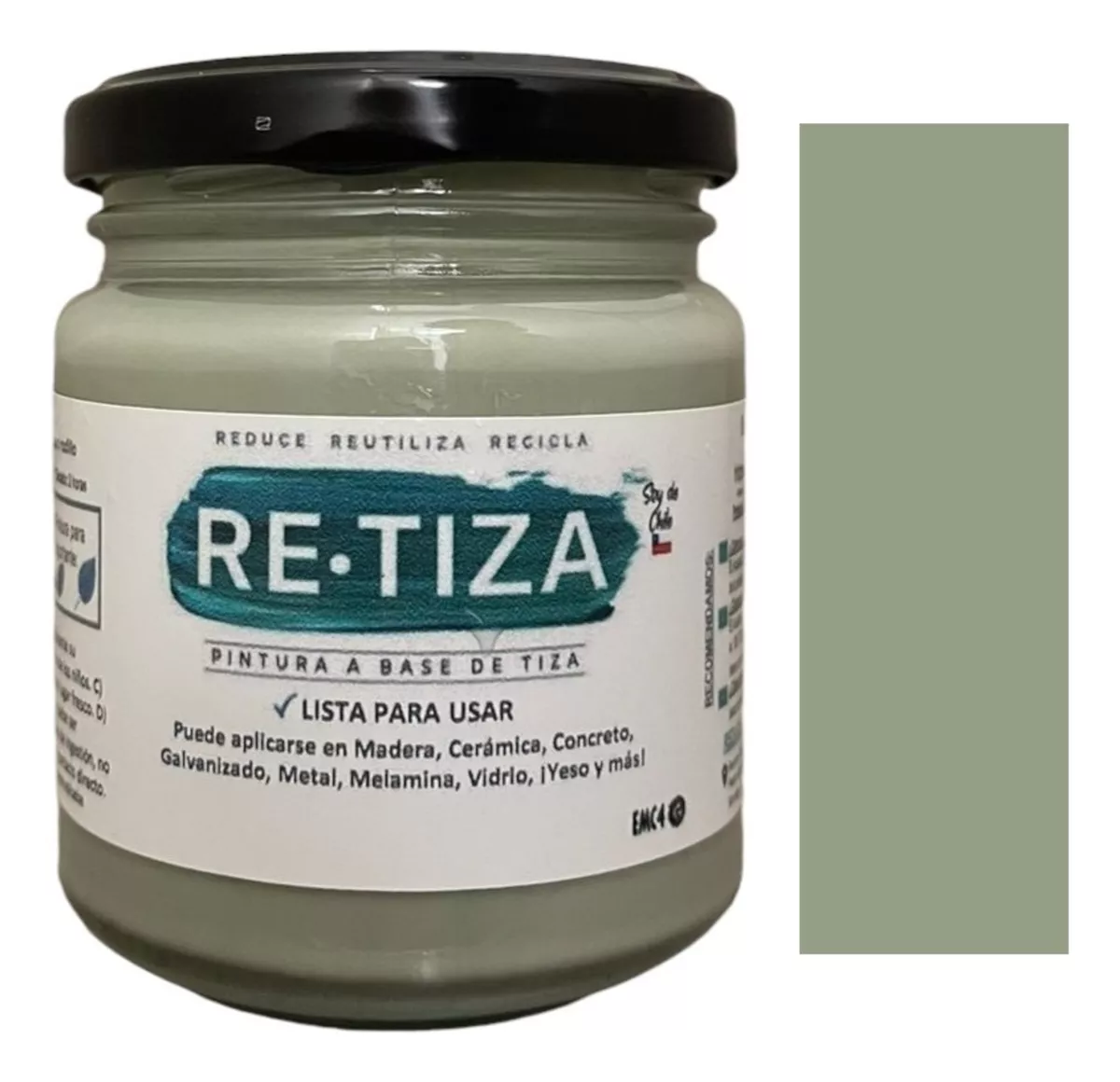 VERDE PISTACHO-OLIVA 250 GRS. PINTURA TIZA VINTAGE - 2
