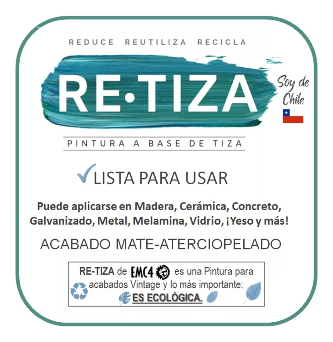 VERDE PISTACHO-OLIVA 250 GRS. PINTURA TIZA VINTAGE - 4
