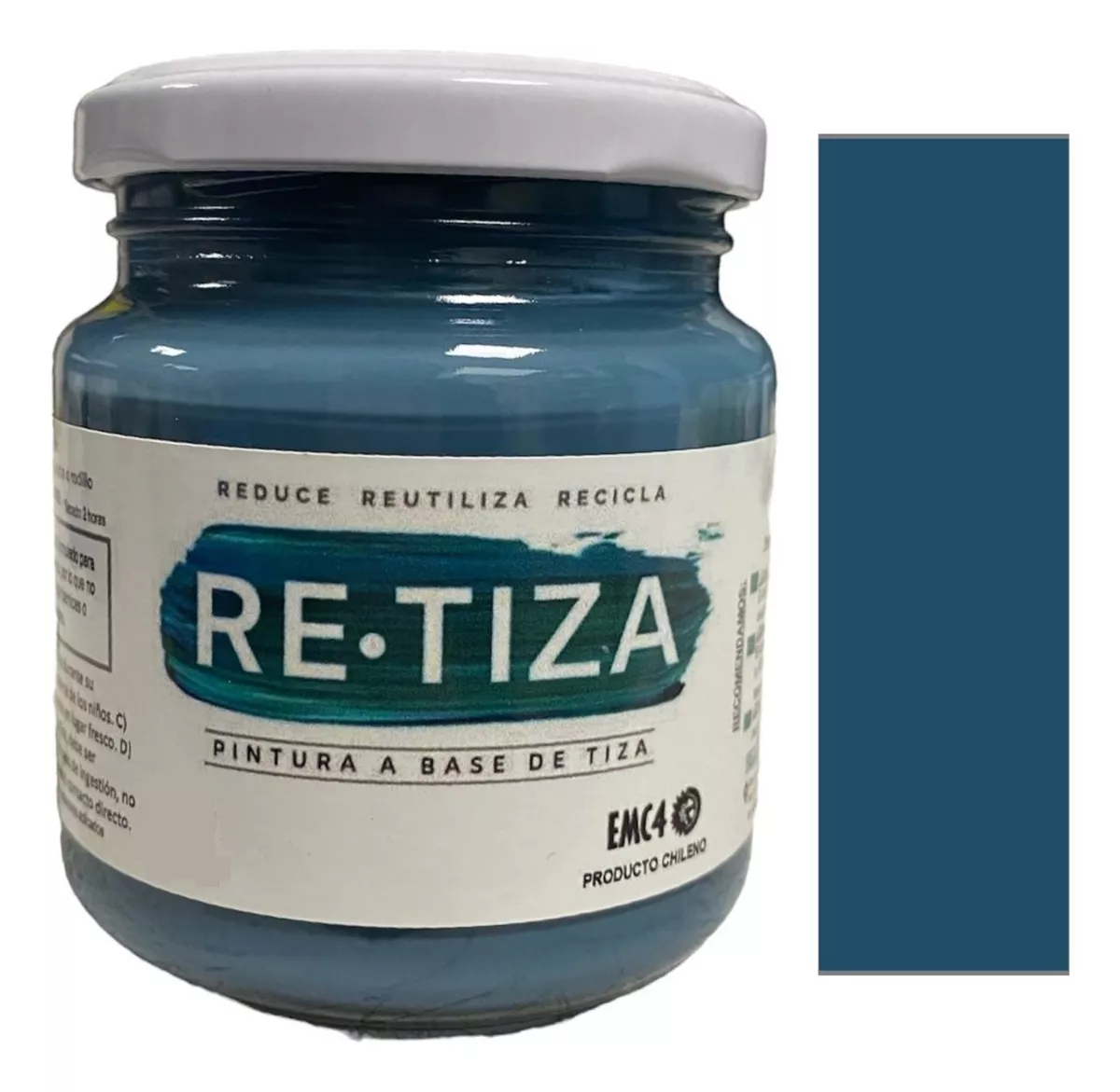 AZUL PETROLEO/INDIGO 250 GRS. PINTURA TIZA AL AGUA MATE - 1