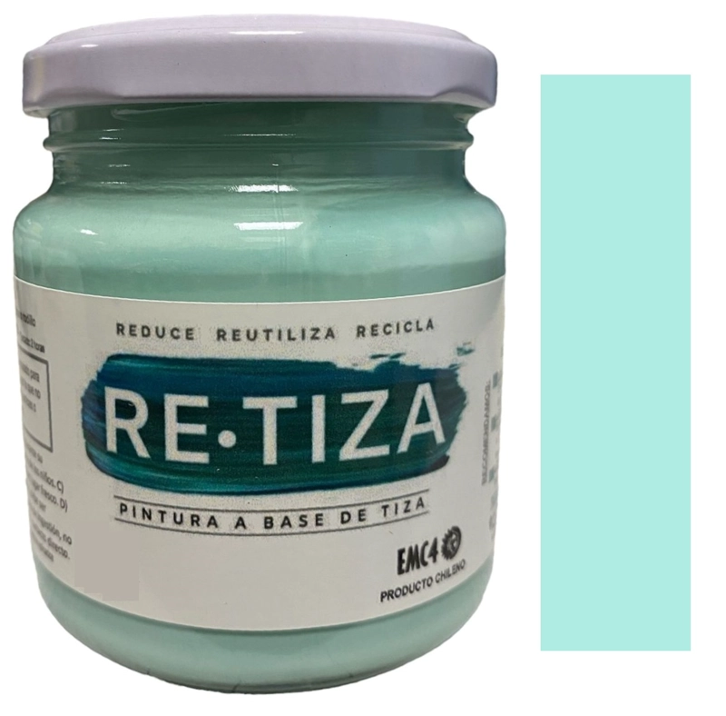 VERDE MENTA 250 GRS. PINTURA TIZA AL AGUA DECORATIVA - 1