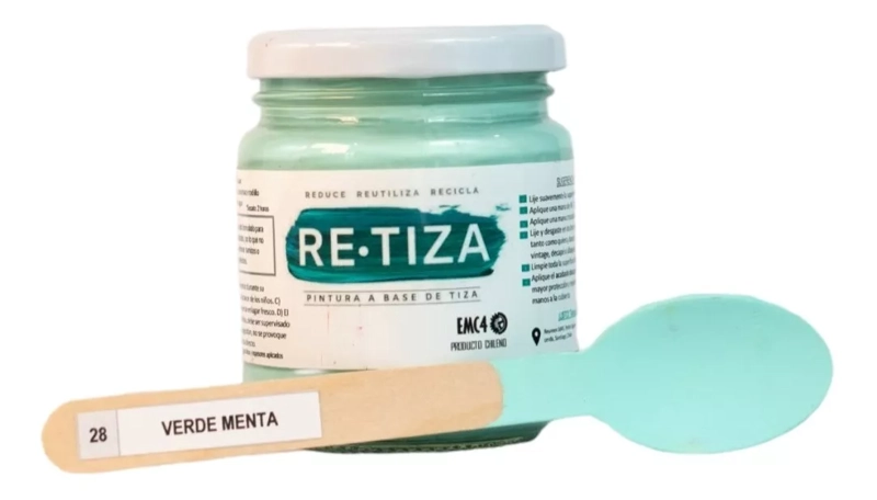 VERDE MENTA 250 GRS. PINTURA TIZA AL AGUA DECORATIVA - 2