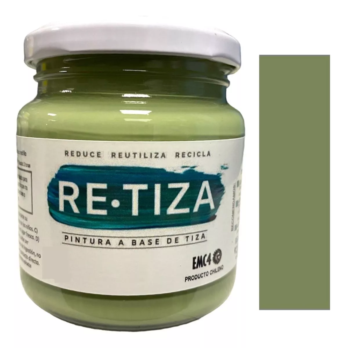 TE VERDE 250 GRS. PINTURA TIZA AL AGUA DECORATIVA MATE - 1