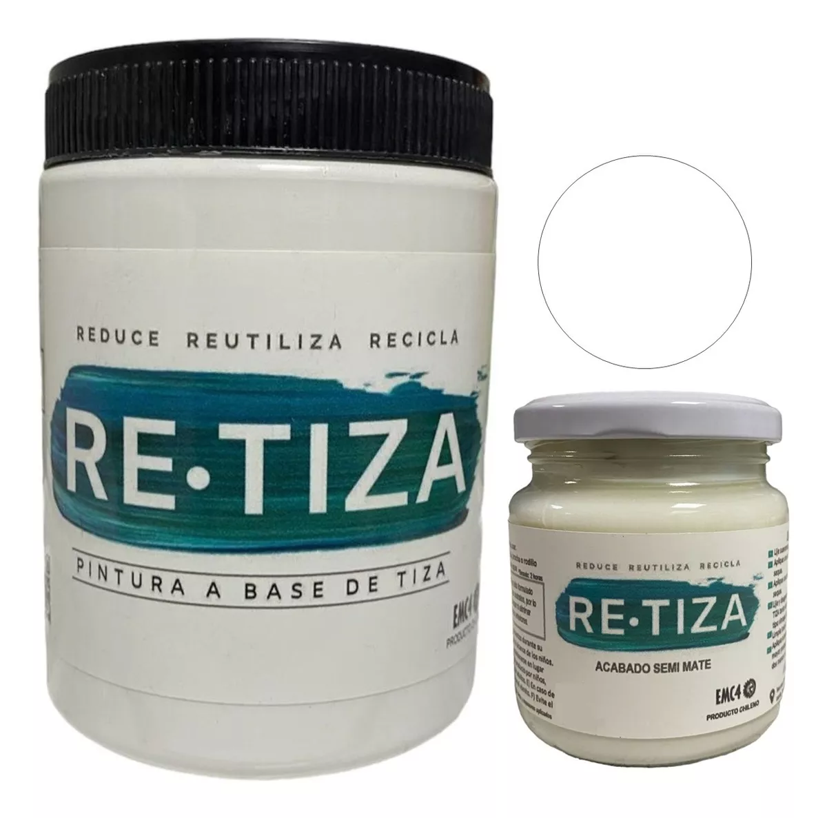 1 KILO PINTURA TIZA BLANCO INVIERNO+ BARNIZ TRANSP. 240 ML. - 1