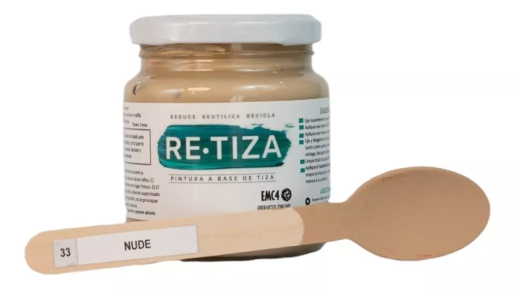 NUDE 250 GRS. PINTURA TIZA AL AGUA DECORATIVA MATE - 2
