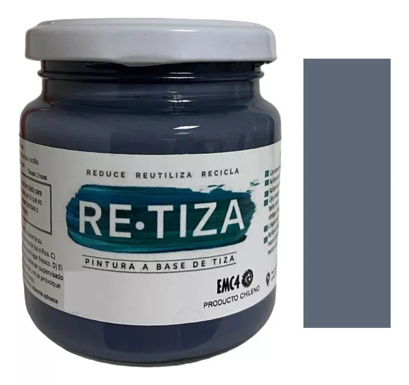 GRIS MARENGO 250 GRS. PINTURA TIZA AL AGUA DECORATIVA - 1