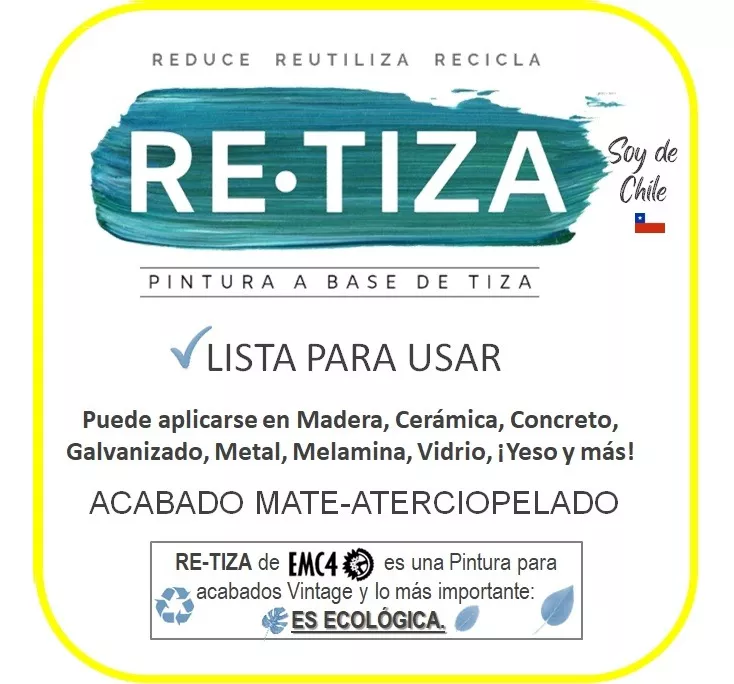 GRIS OSCURO 1 KILO. PINTURA TIZA AL AGUA DECORATIVA MATE - 2