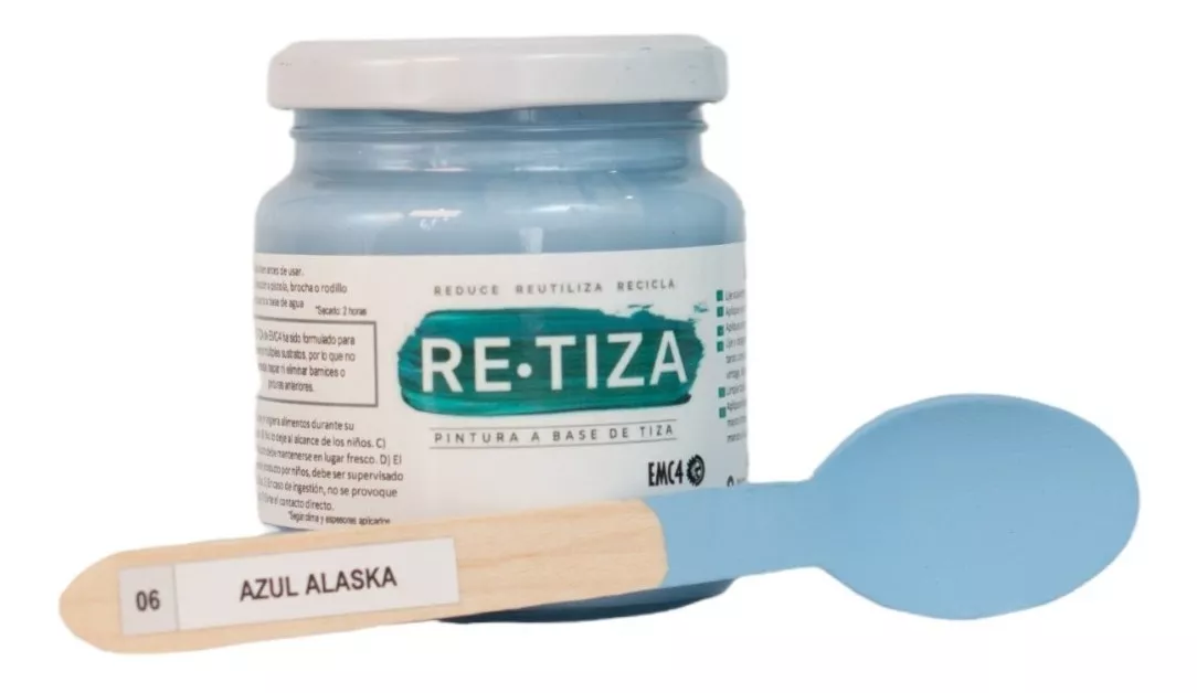 AZUL CELESTE/ALASKA 250 GRS. PINTURA TIZA AL AGUA MATE - 2