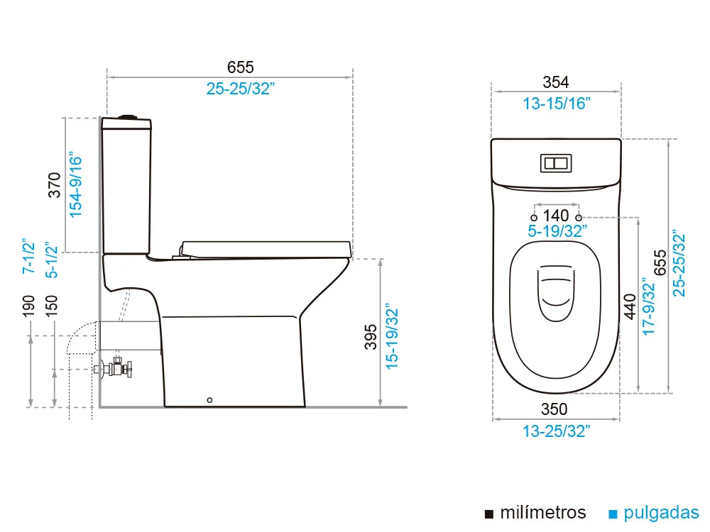 INODORO WC BLANCO P-TRAP GENOVA - 2