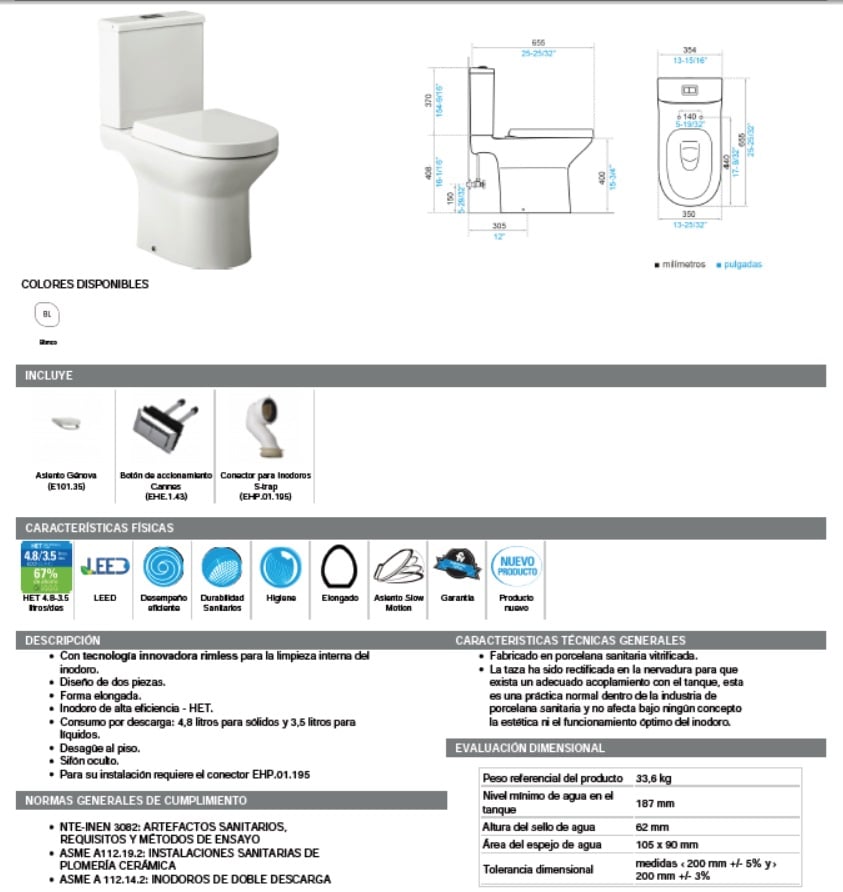 INODORO WC GENOVA S-TRAP - 6
