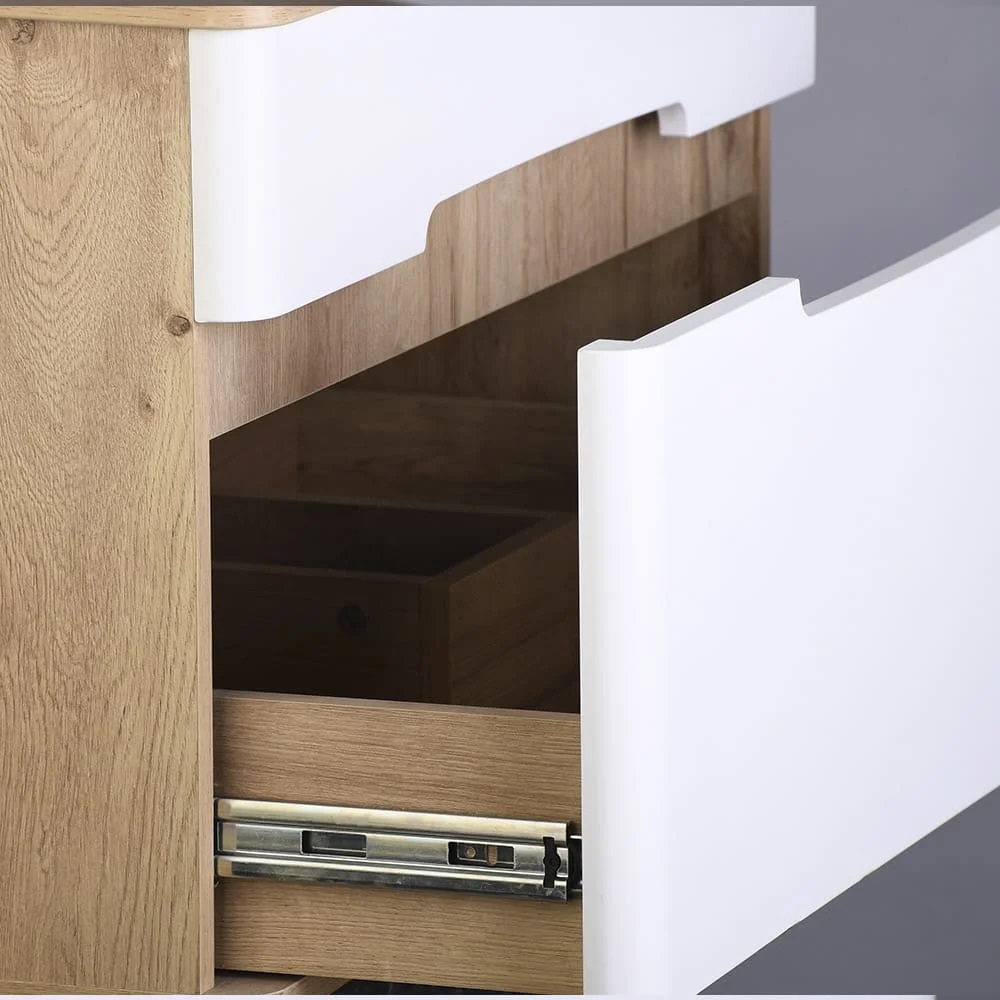 MUEBLE CURVED SUSPENDIDO 75 CM MATE DUNA MDP BLANCO - 2