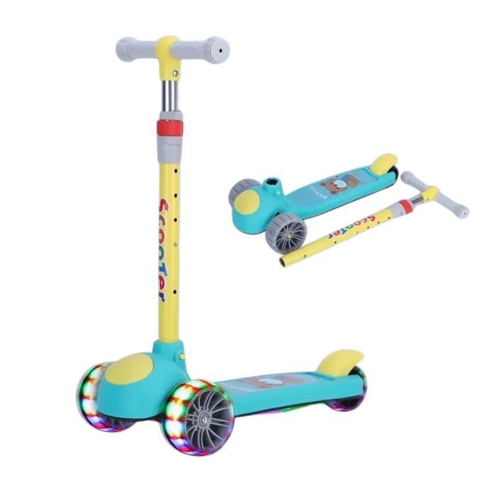 SCOOTER MONOPATÍN NIÑOS VERDE AMARILLO - 1