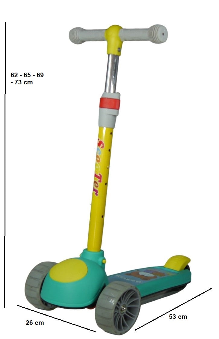 SCOOTER MONOPATÍN NIÑOS VERDE AMARILLO - 2