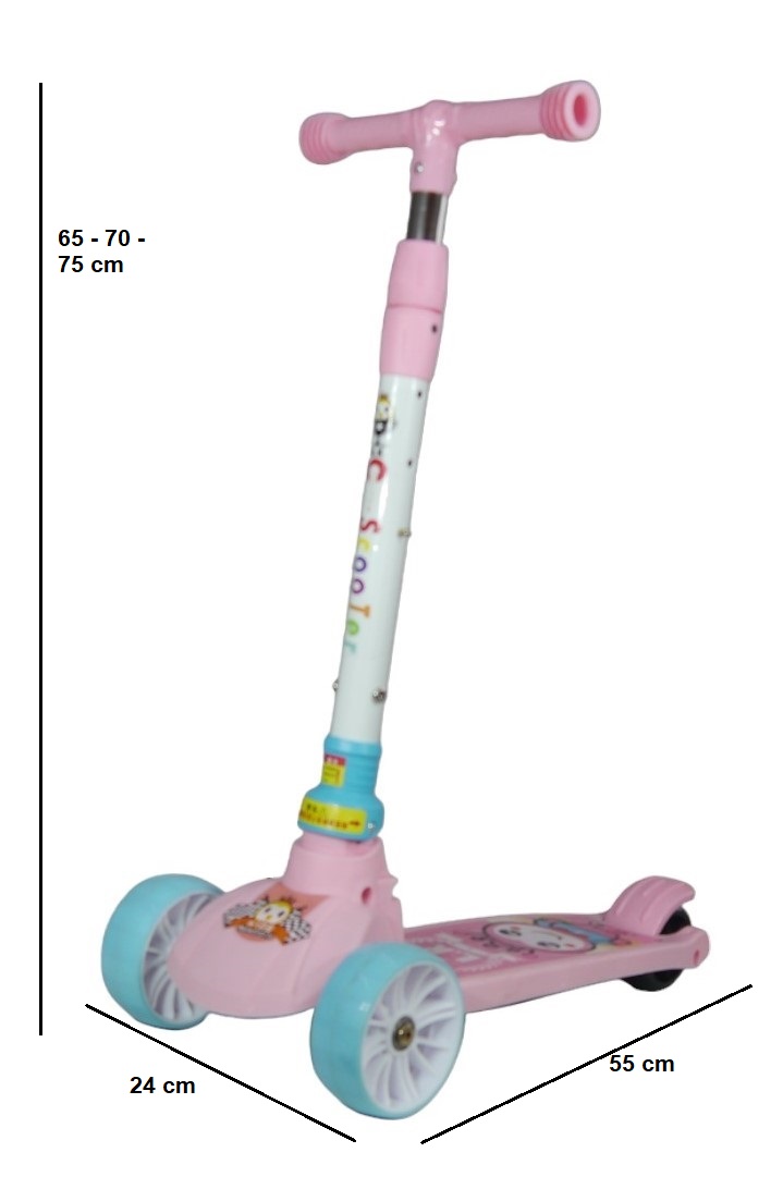 SCOOTER MONOPATÍN NIÑOS ROSADO BLANCO - 2