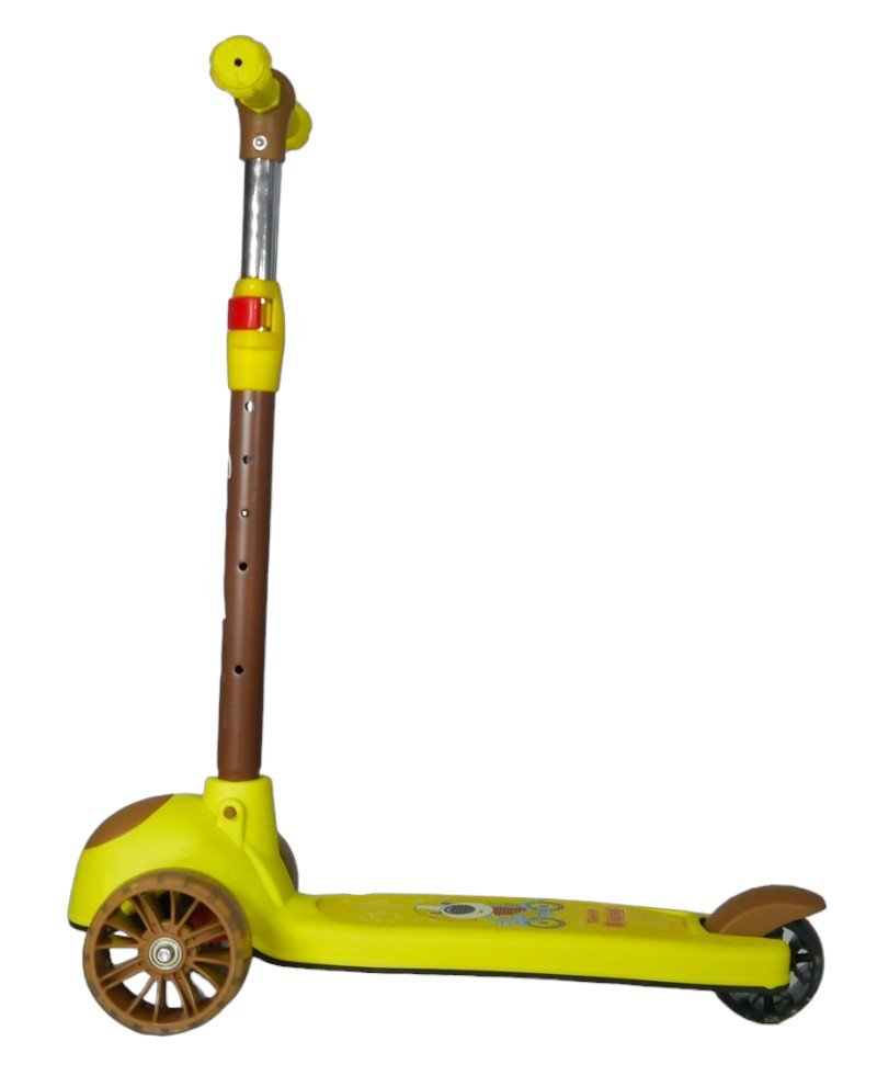 SCOOTER MONOPATÍN NIÑOS AMARILLO CAFÉ - 3