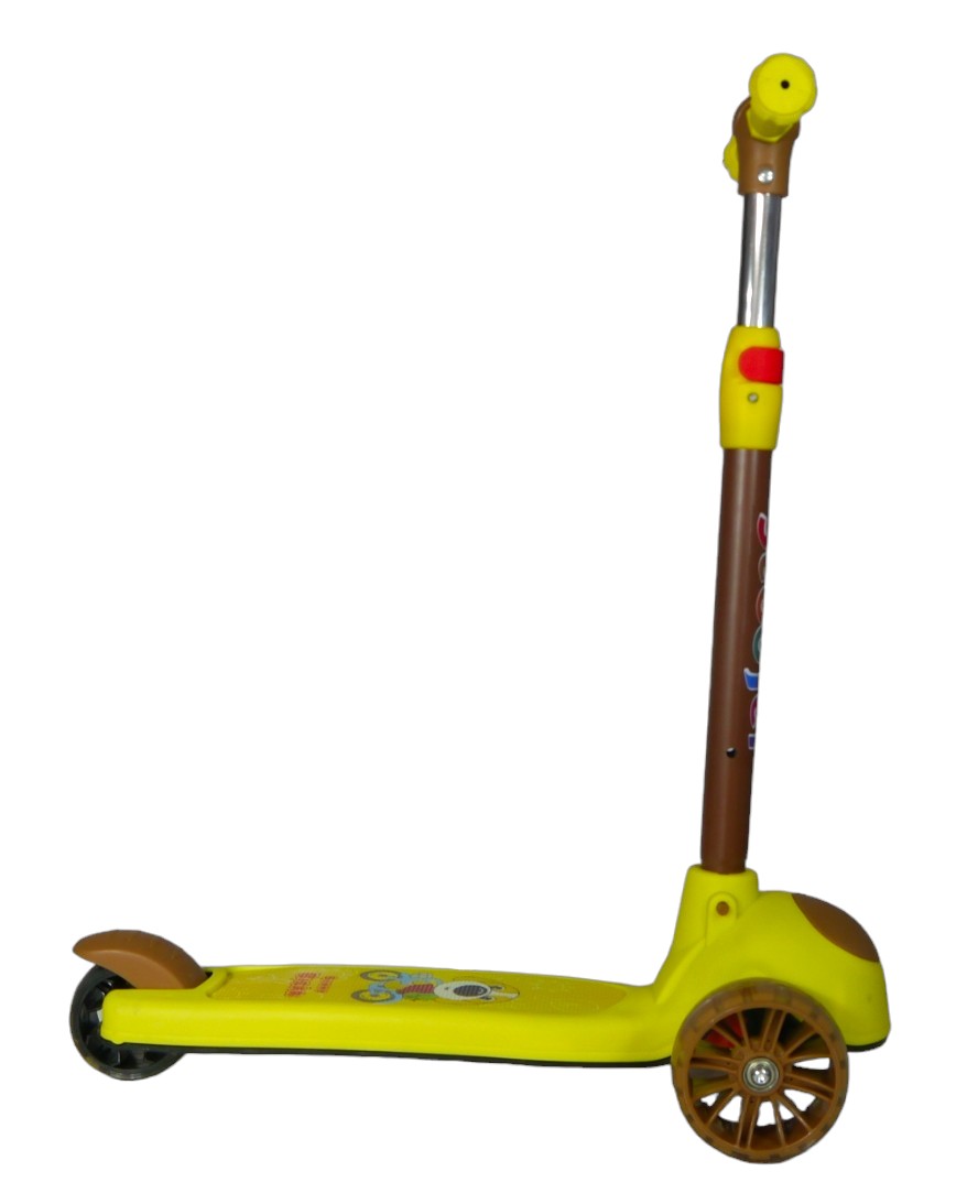 SCOOTER MONOPATÍN NIÑOS AMARILLO CAFÉ - 4