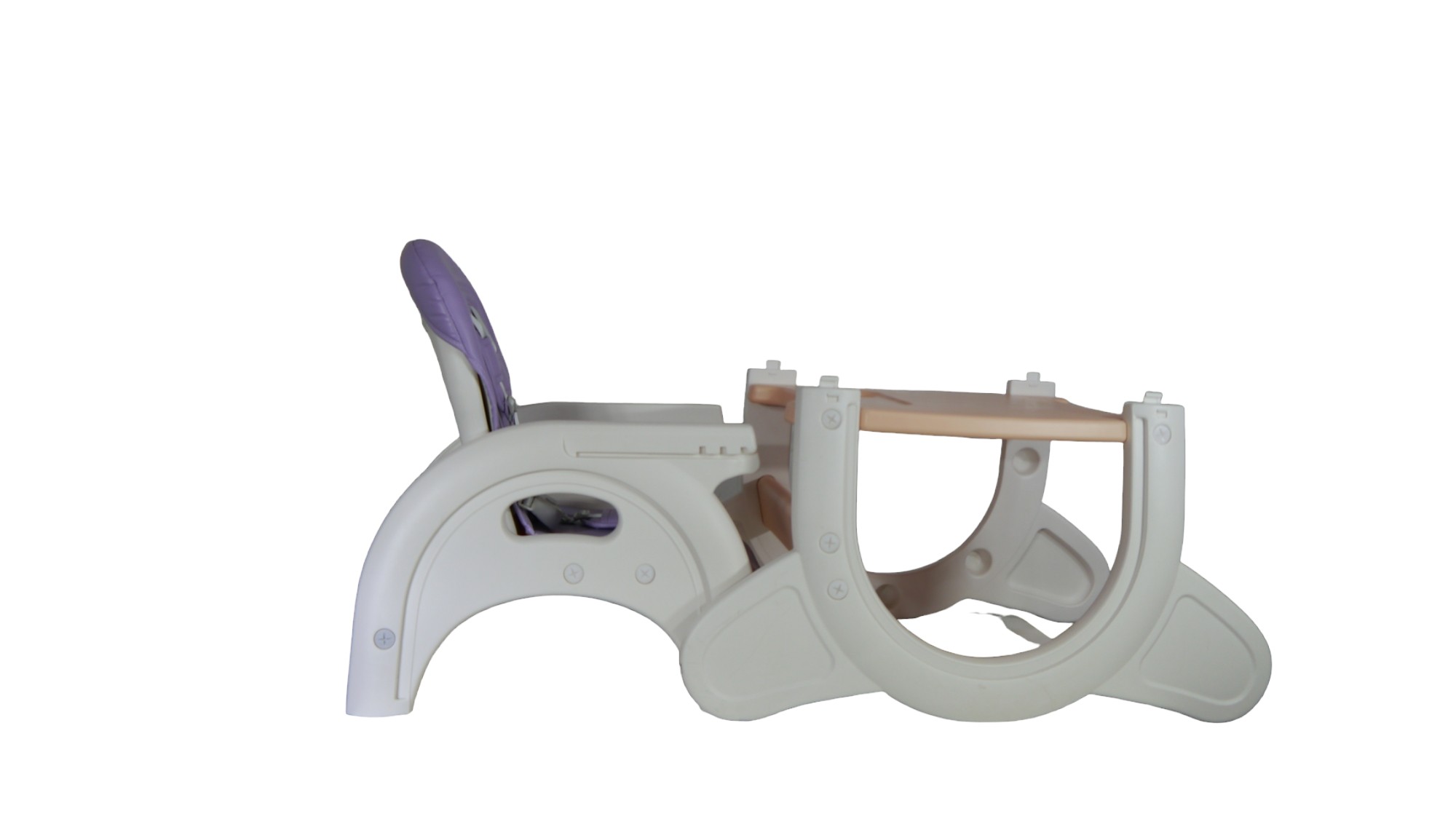 SILLA COMER BEBÉ 2 EN 1 + MESA LILA - 3