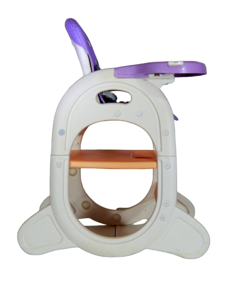 SILLA COMER BEBÉ 2 EN 1 + MESA LILA - 4