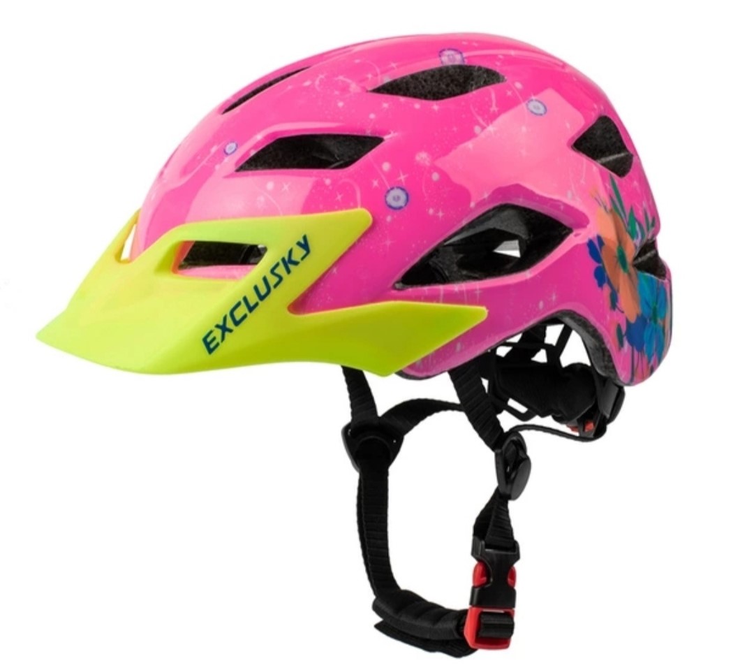 CASCO BICICLETA EXCLUSKY NIÑOS ROSADO - 1
