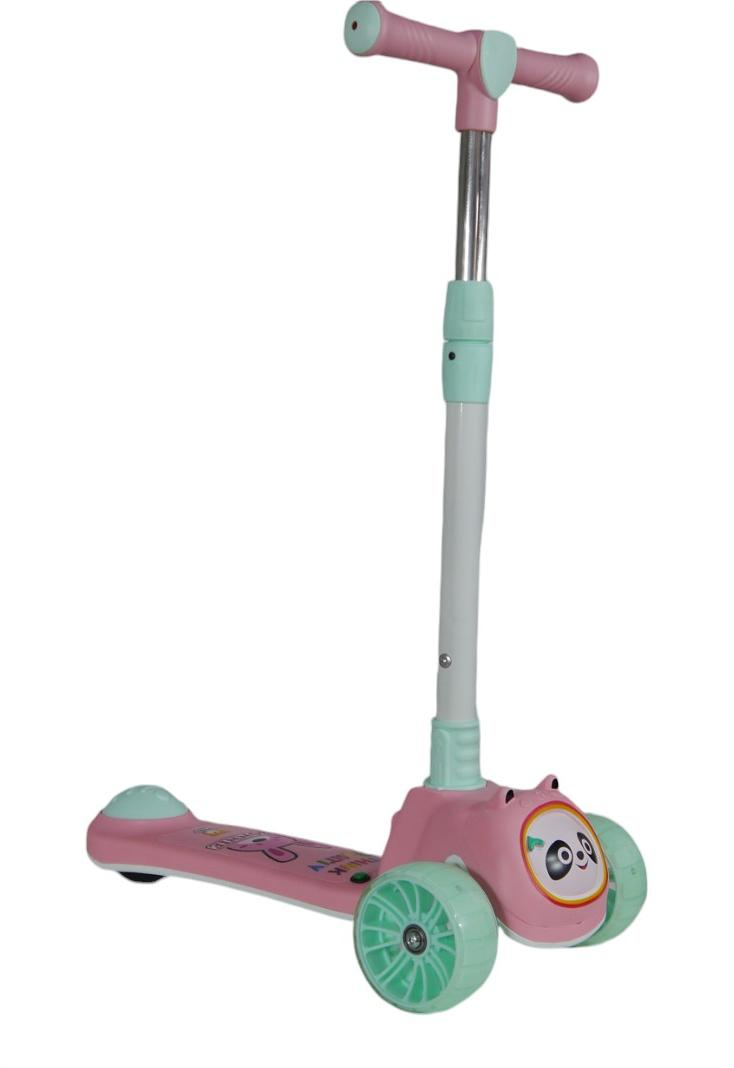 SCOOTER MONOPATÍN NIÑOS PANDA ROSADO - 1
