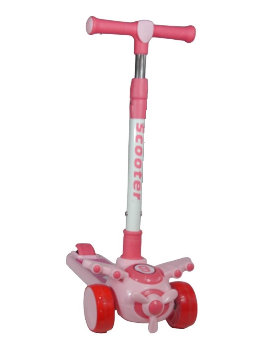 SCOOTER MONOPATÍN NIÑOS AVIÓN ROSADO - 3