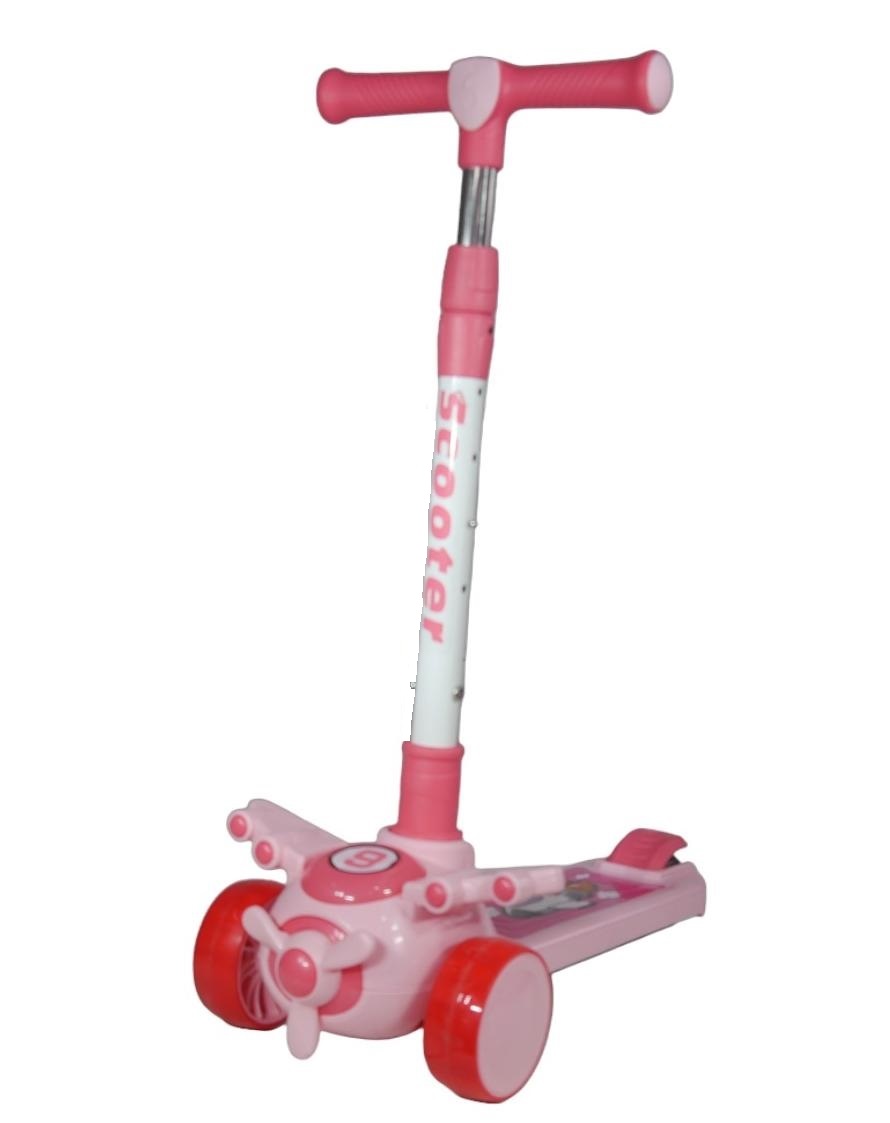SCOOTER MONOPATÍN NIÑOS AVIÓN ROSADO - 4