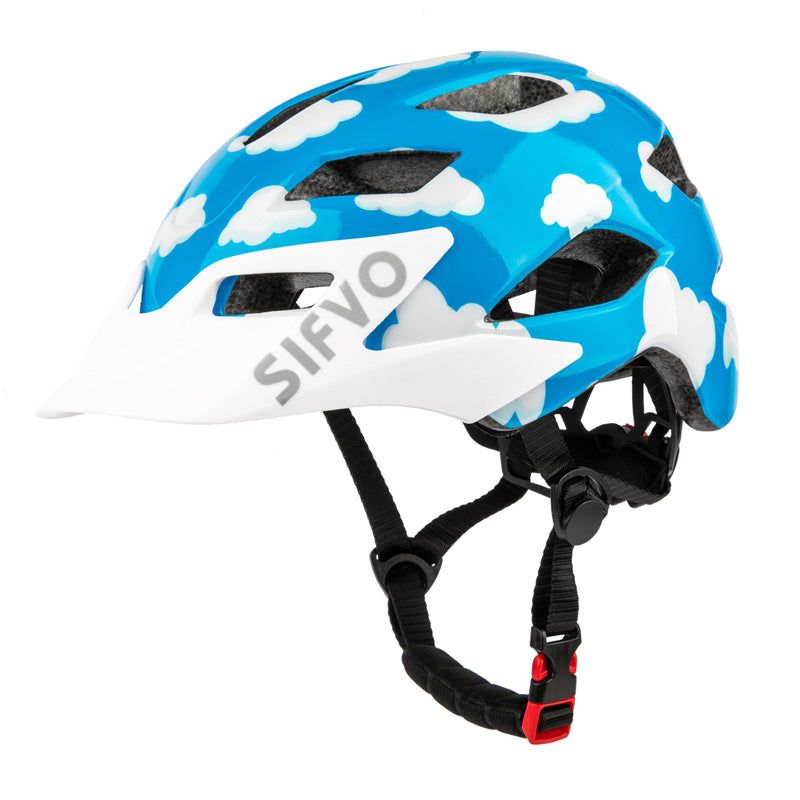 CASCO BICICLETA NIÑOS SIFVO CELESTE - 1